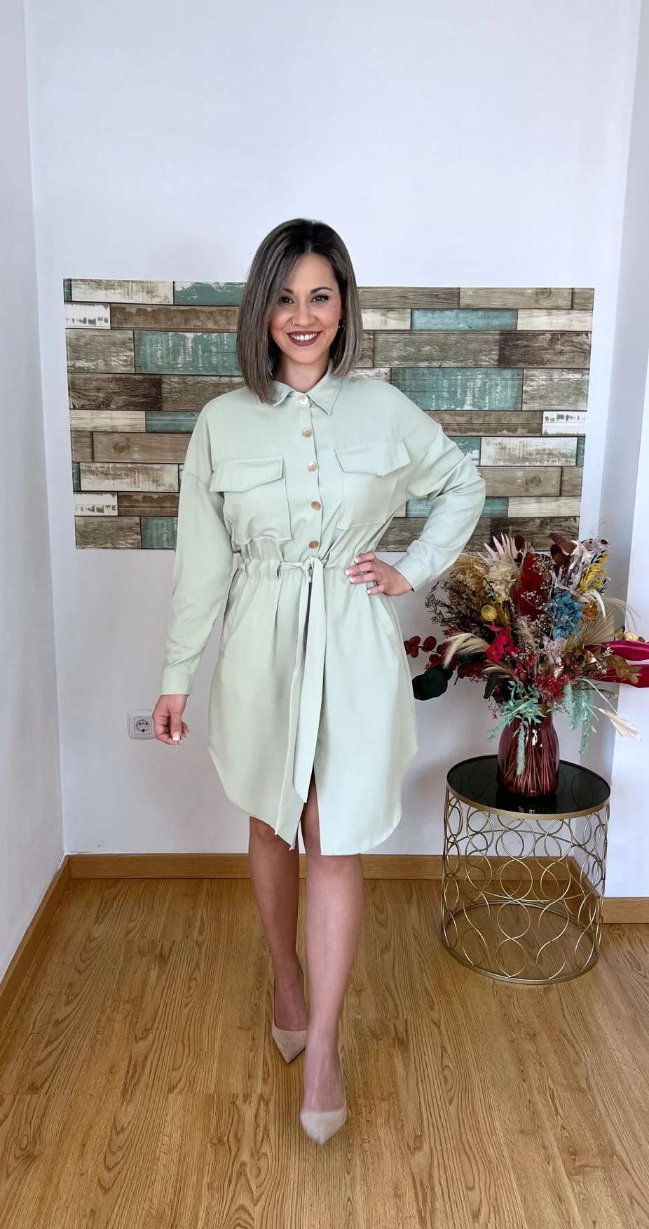 Vestido Camisero Verde